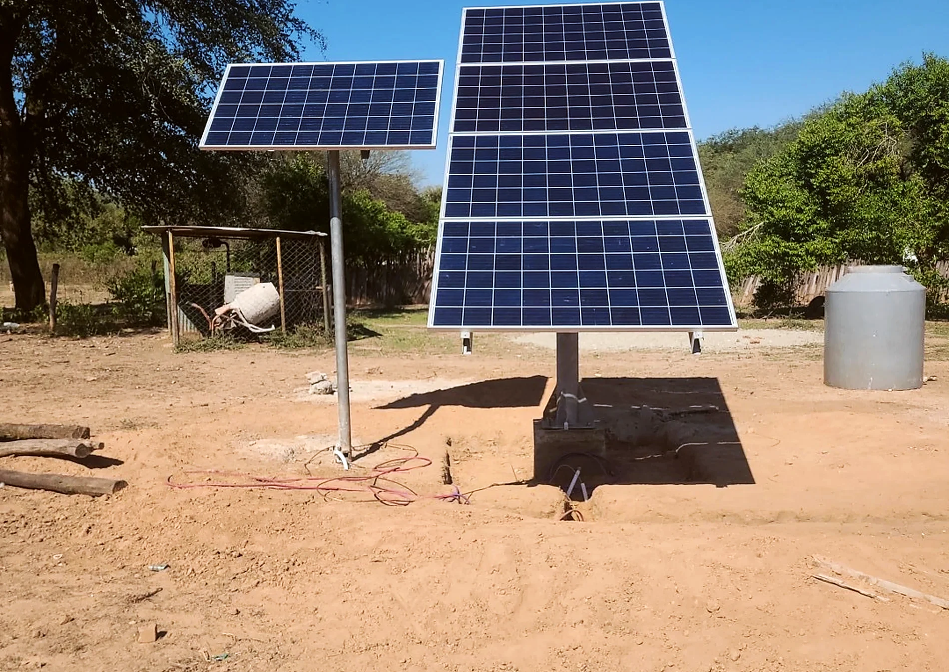 Instalación fotovoltaica con tanque de reserva en Pacará, San Martín, Salta