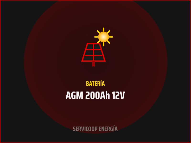 Batería AGM 200Ah 12V