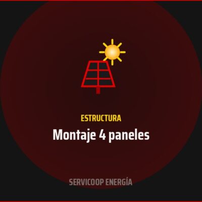 Estructura de Montaje 4 Paneles